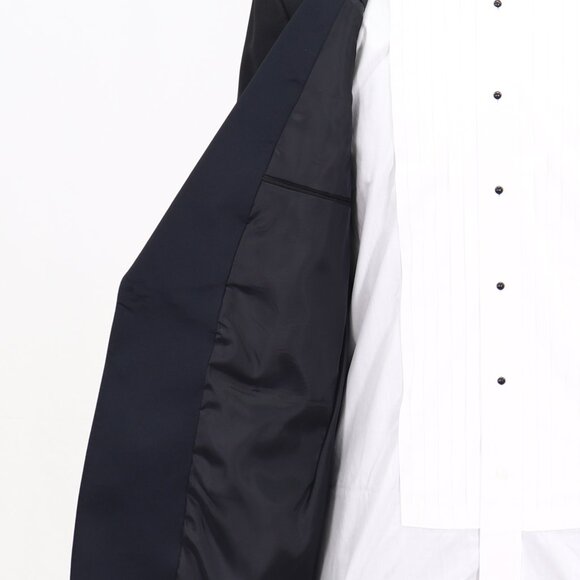 Vintage 1970s 42L Black Solid 1-Button Sport Coat Blazer Jacket T304 - Picture 9 of 11